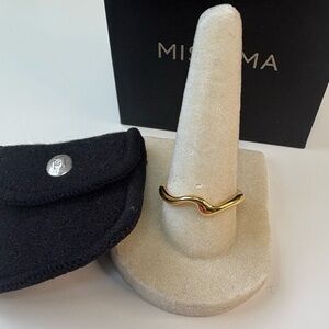 Missoma Molten Wave Stacking Ring, Size 9, Gold